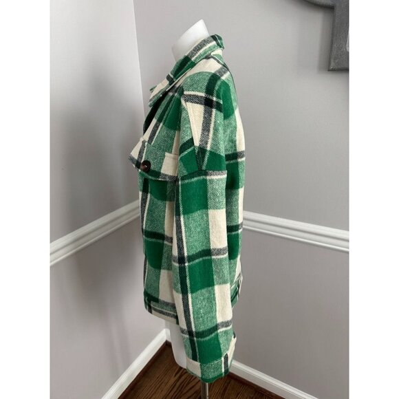 Staccato Green Plaid Jacket Size Medium - Picture 2 of 3